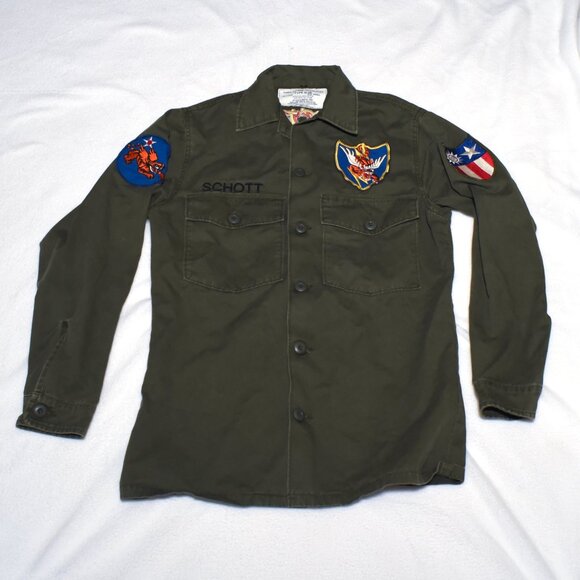 Schott NYC MIL-J-6181 Souvenir Jacket Shirt Flying Tiger Vietnam Jacket Military - Picture 3 of 6